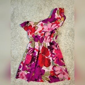 Floral one shoulder dress